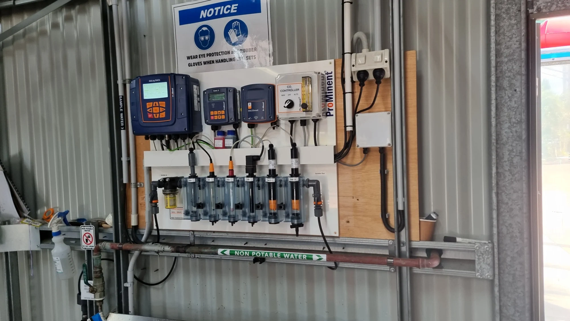 Professional pool plant control room